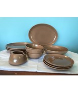 Russell Wright Iroquois Apricot 13 Pcs Plates, platter, bowls, creamer M... - £116.07 GBP