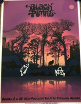 Black Pumas &amp; Emek Signed 2021 Portland 63/250 18x24 Show Tour Poster W/... - £700.60 GBP