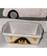 Christmas Ceramic Stoneware Mini Loaf Bread Baking Pan Festive Snowman - $171.13 MXN