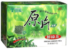 20 Bags Whole Leaf Tea - TRANDITION FRESH GREEN TEA Foil Wrapped Bag- (NEW) - £9.33 GBP