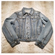 Earl Jeans Blingy Distressed Jean Jacket Size M - £17.46 GBP