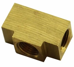 3/8&quot;-24 Brass Brake Tee With Female Inverted Flare All Sides for 3/16&quot; Tube - £11.87 GBP