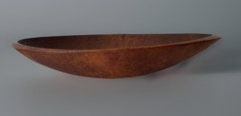 Antique Wooden Wood Dough Bowl Trencher 19 x 11 American 19thc Country F... - $173.11