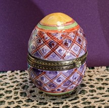 Trinket Box, Egg Shaped, hand painted, Valentines Day, Easter, Mothers D... - $14.95