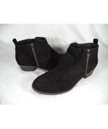 Arizona Ankle Boots Womens Size 9.5 Black Suede Ankle Block Heel Bootie - $19.75