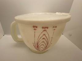 Vintage Tupperware 500 Mix-n-Store 8 Cup Measuring Batter Mixing Bowl w Pour Lid - £12.86 GBP
