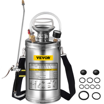 VEVOR Stainless Steel Sprayer 1.5Gal 16" Wand 3.3FT Hose Handle for Gard... - $61.99