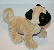Webkinz Pug Dog Plush Stuffed 8&quot; Soft Toy HM105 Beige Black Puppy Ganz N... - $12.77