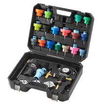 VEVOR 28pcs Radiator Pressure Tester Kit Manual Pump Color Caps Vacuum R... - $67.90
