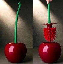 Cherry Shaped Toilet Brush And Holder Set Standing WC Bathroom Cleaning ... - $7.21