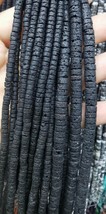 Natural Lava Heishi 4mm 6mm Beads Rondelle  Wheel Volcanic jewelry  16&quot; Strand l - £5.44 GBP