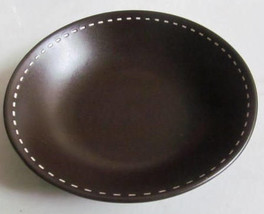 Round Ceramic Cereal Designed Brown Color with White Dashes Bowl by Euro... - £8.64 GBP