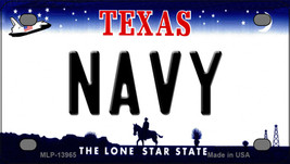 Texas Navy Novelty Mini Metal License Plate - £11.67 GBP