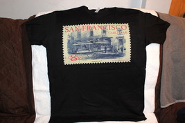 San Francisco California Cable Car Postage Stamp T-SHIRT - £9.80 GBP