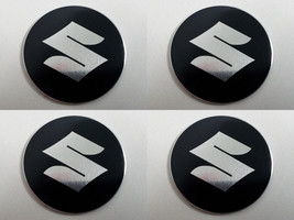 Suzuki 3 - Set of 4 Metal Stickers for Wheel Center Caps Logo Badges Rims  - $24.90+