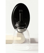 Jinzo Indoor Wall Sconce Single Farmhouse Decor Black With Seeded Glass - £14.58 GBP