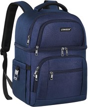 30 Cans Insulated Cooler Backpack, Leakproof Double Deck Cooler Bag For Men And - £33.73 GBP