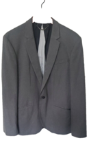 Armani X 42 R Gray Stripe Sport Coat Blazer Lined Stretch 1 Button Cotton Blend - £33.36 GBP