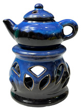 Tea Pot Stove Scented Wax Melt Tea Light Candle Warmer Figurine 5&quot; - £10.57 GBP