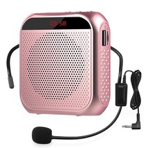 Portable Voice Amplifier With Wired Microphone Headset Rechargeable Pa S... - £29.70 GBP