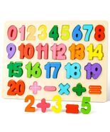 LovesTown Montessori Wooden Number &amp; Shape Puzzles Kids Educational Toy - $67.69 MXN