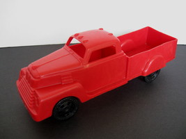 Vintage Marx Red Plastic Pick Up Truck - Marx Red Plastic Delivery Service Truck - £23.11 GBP