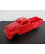 Vintage Marx Red Plastic Pick Up Truck - Marx Red Plastic Delivery Servi... - £22.71 GBP
