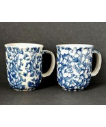 2-Vintage Tienshan Folk Art Animals 8 oz. Stoneware Coffee Mug Cup - $19.77