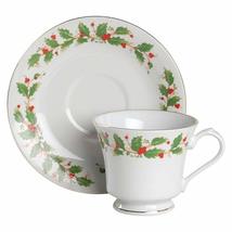 China Pearl Fine China Noel Brown B/S Cups &amp; Saucers - £14.60 GBP