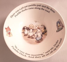 Vintage Beatrix Potter Puddle Ducks Bowl Royal Doulton England Child&#39;s Bowl - $23.38