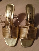 Bella Donna Women&#39;s Shoes Babe Gold Strapy Heel Size 9 NWOB - $452.37 MXN