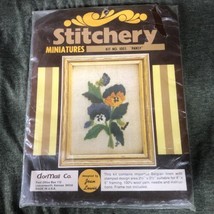 Stichery Miniatures Pansy 1003 New Sealed Vintage 1973 - $14.39