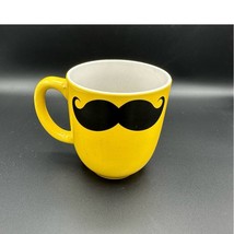 Graydon Hall Yellow Mustache Coffee Tea Mug - $14.52