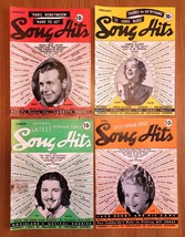 Vintage 1939 Popular Lyrics Song Hits Magazine Lot of 4 Don Ameche Alice... - $14.80