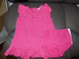 CHAPS PINK POLKA DOT DRESS W/BLOOMERS OUTFIT SIZE 6 MONTHS GIRL'S NEW - $25.20