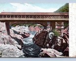 Coperto Ponte Connecticut Fiume Soffietti Falls Vermont VT 1907 Udb Post... - $21.46