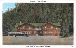 Patrick&#39;s Creek Tavern Redwood Highway Crescent City California linen po... - $6.43
