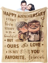 Happy Anniversary For Girlfriend Boyfriend Gifts Blanket 60&quot; X 50,&quot; &quot;Wedding - £30.31 GBP