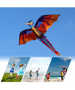Huge 3D Dragon Kite Single Line With Tail Family Outdoor Sports Toy Chil... - £26.88 GBP