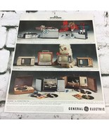 Vintage 1963 General Electric Stereo Television Christmas Print Ad Adver... - $9.89