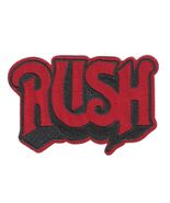 RUSH IRON ON PATCH 2.85" Classic Rock Band Red Black Embroidered Appliqu... - $3.95