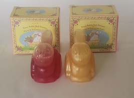 NEW 2003 Avon Easter Bunny Bubble Bath Decanter Lot - Vanilla Cream &amp; Soft Pink - £7.87 GBP