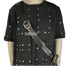 Medieval Renaissance Genuine Leather Waist Shoulder Sword Belt Frog Hang... - $36.61+