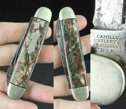 Camillus Cutlery Co pocket knife 1930-1945 cigar antique BEAUTTIFUL HANDLES! - £79.41 GBP