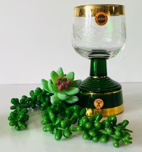 Mid-Century Etched Austrian Crystal Musical Wine Glass - Edelglas Wien - £19.59 GBP