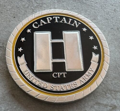 US ARMY CAPTAIN RANK CHALLENGE COIN MILITARY CPT With 3D Display Case ...