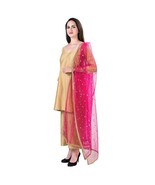 Indian Traditional Women&#39;s Net sequence Embroidered Full Size Dupatta - £12.78 GBP