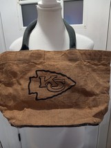 Kansas City Chiefs NFL Burlap Tote Bag Women Football - £12.54 GBP