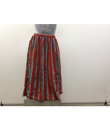 Mister Leonard (Parlen Passeb) Women&#39;s Size 14 Orange Teal Striped A-Lin... - $7.92