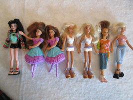  7 Mini Barbie Dolls w/rooted hair BALLERINAS, Fashionistas, Mini Hoodie Jacket - £7.13 GBP
